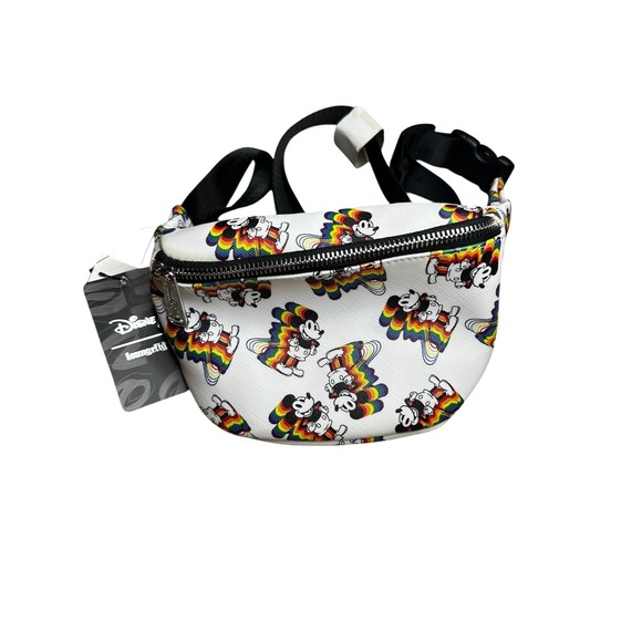 NWT - Loungefly Disney 3D Rainbow Mickey Mouse Fanny Pack - Picture 1 of 5